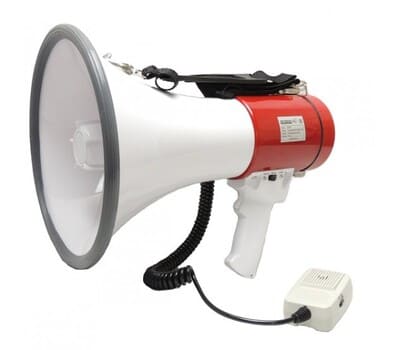 Громкоговоритель ручной РМ-25СП с USB, MP3, AUX, мощность 50 Вт